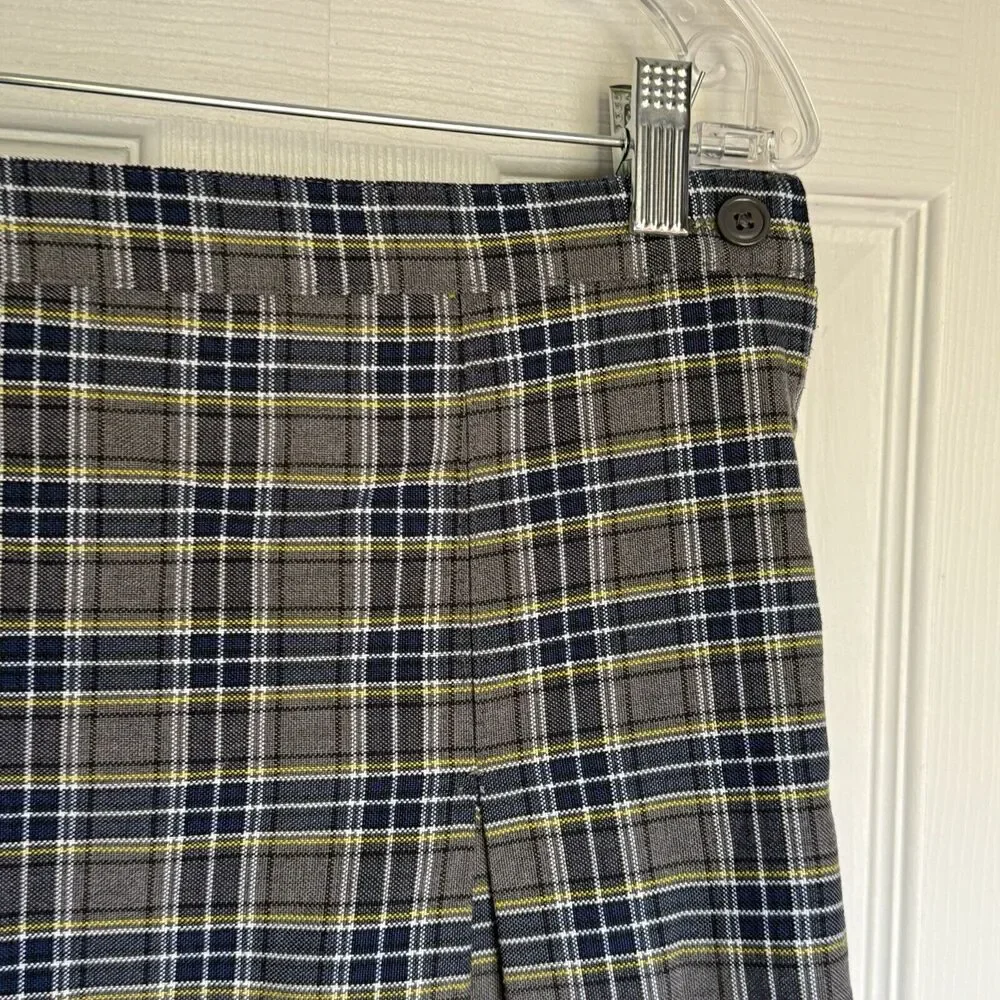 Skirt Sz 10.5 NWT Blue Watch Plaid Pleated Pocket RK Rifle/Kaynee